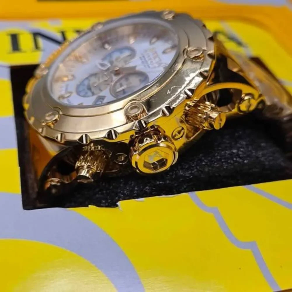 Invicta Subaqua Silver Dial Gold Ion-plated Men's Watch